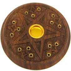 Подставка для благовоний Пентаграмма, дерево 10 см WH-43F