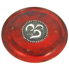 Подставка для благовоний круглая ОМ 12 см, дерево, металл R288-1