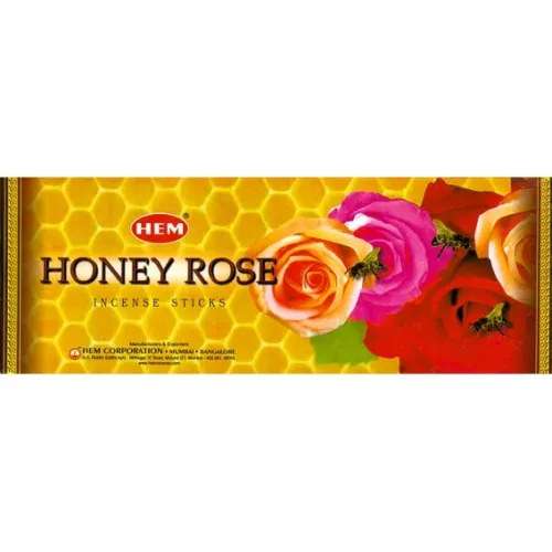 Благовония шестихгранники HEM Honey Rose МЕД - РОЗА блок 6 штук