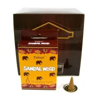 Благовония конусные SARATHI SANDALWOOD Сандал со слонами блок 12 штук