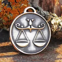 Зодиак № 07, Весы, бронза, Д-26мм, 26*29мм (ЗЗ 007) BV04-07