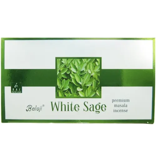 Благовония прямоугольные Balaji White Sage Белый Шалфей 15 грамм блок 12 штук