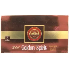 Благовония прямоугольные Balaji Golden Spirit Золотой Дух 15 грамм блок 12 штук