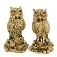 Совы (пара) фигурки полистоун 6см M098-02