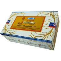 Благовония прямоугольные SATYA Natural Jasmine НАТУРАЛЬНЫЙ ЖАСМИН 15 грамм блок 12 штук