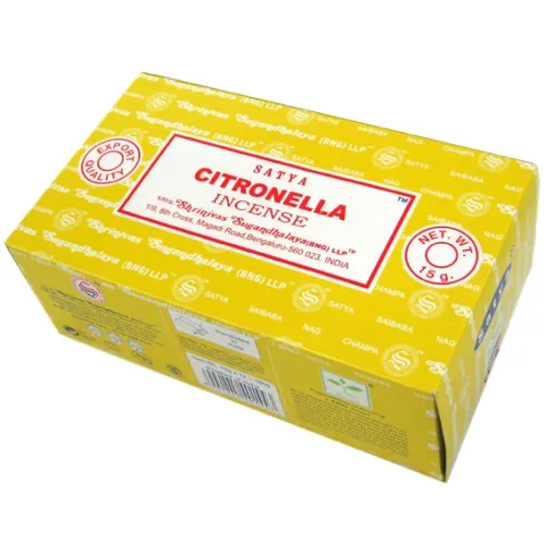 Благовония прямоугольные SATYA Citronella Цитронелла 15 грамм блок 12 штук