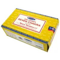 Благовония прямоугольные SATYA Seven Chakras СЕМЬ ЧАКР 15 грамм блок 12 штук