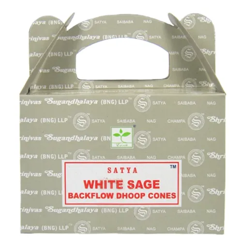 Благовония масала Satya White Sage БЕЛЫЙ ШАЛФЕЙ пуля (стелющийся дым)