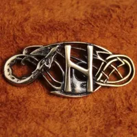 Браслет Рунический № 09 Хагалаз, бронза, 30*12мм (БА 009) BV03-09