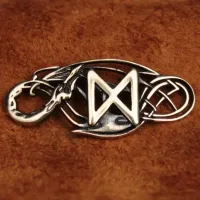 Браслет Рунический № 24 Дагаз, бронза, 30*12мм (БА 024) BV03-24