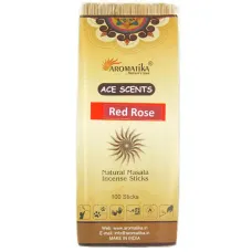 Благовония масала Aromatika Ace Scent Masala благовония Red Rose КРАСНАЯ РОЗА, 100 палочек в упаковке