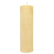 Свеча из вощины белая 13х3,5см свч40-б