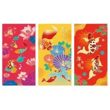 Набор конвертов с Карпами Кои, 17х9см, 3 шт M417-04