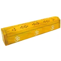 Подставка для благовоний Пенал желтый 30 см дерево WCB01-03