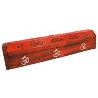 Подставка для благовоний Пенал красный 30 см дерево WCB01-02