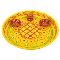 Поднос для пуджи 24,5см, металл L800-24