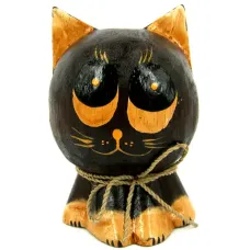 Кошка статуэтка 12х8см, дерево IN0081