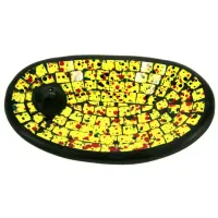 Подставка для благовоний Овал 13х21см керамика, стекло IN0317