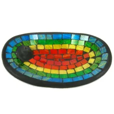 Подставка для благовоний Овал 13х21см керамика, стекло IN0319