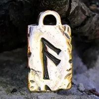 Амулет № 04, Руна Ансуз, бронза, 17*28 мм (Р 004) BV09-04