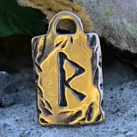 Амулет № 05, Руна Райдо, бронза, 17*28мм (Р 005) BV09-05