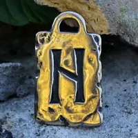 Амулет № 09, Руна Хагалаз, бронза, 17*28мм (Р 009) BV09-09