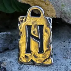 Амулет № 09, Руна Хагалаз, бронза, 17*28мм (Р 009) BV09-09