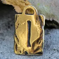 Амулет № 11, Руна Иса, бронза, 17*28мм (Р 011) BV09-11