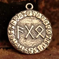 Руническая Формула №03 Гармония в семье, бронза, Д-24мм, 24*27мм (ФС 003) BV13-03