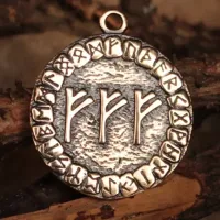 Руническая Формула №04 Богатство, бронза, Д-24мм, 24*27мм (ФС 004) BV13-04