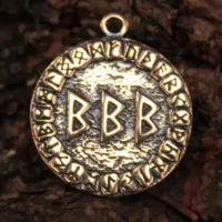 Руническая Формула №05 Укрепление женского здоровья, бронза, Д-24мм, 24*27мм (ФС 005) BV13-05