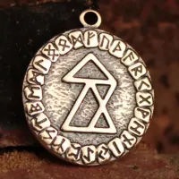 Рунический Став №13 Успех на экзамене, бронза, Д-24мм, 24*27мм (ФС 013) BV13-13