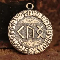 Руническая Формула №21 Восстановление сил, бронза, Д-24мм, 24*27мм (ФС 021) BV13-21