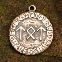 Руническая Формула №23 Защита имущества, бронза, Д-24мм, 24*27мм (ФС 023) BV13-23