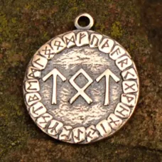 Руническая Формула №23 Защита имущества, бронза, Д-24мм, 24*27мм (ФС 023) BV13-23