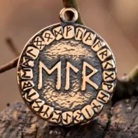 Руническая Формула №24 Выход из сложной ситуации, бронза, Д-24мм, 24*27мм (ФС 024) BV13-24