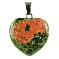 Амулет Сердце Унакит 20мм A091-04