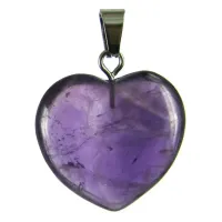Амулет Сердце Аметист 20мм A091-07