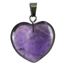 Амулет Сердце Аметист 20мм A091-07