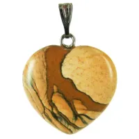 Амулет Сердце Песочная Яшма 20мм A091-11
