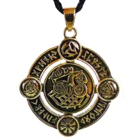 Амулет Кельтская лошадь 34х38мм, металл A125-84