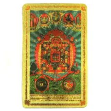 Денежные янтры 8х5см пластик под золото E134-16