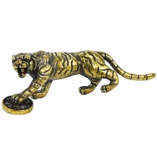 Статуэтка Тигр с монетой 65х20мм, бронза KB05-74