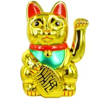 Кот Манеки Неко на батарейке 25х15см, пластик KL21