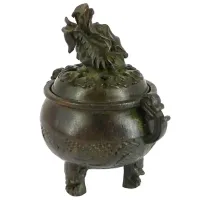Курильница для благовоний Дракон 100х60х60мм, бронза KB05-416