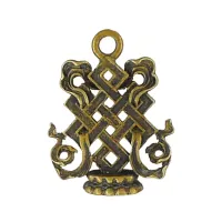 Амулет Шриватса (Бесконечный узел) 20х15мм, бронза KB01-307