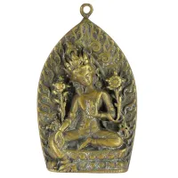 Амулет Зеленая Тара 50х30мм, бронза KB01-310