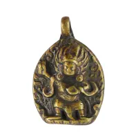 Амулет Манджушри 30х20мм, бронза KB01-313