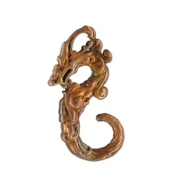 Амулет Дракон 25х13мм, бронза KB01-324