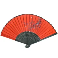 Веер 21х36см дерево, ткань Z349-11